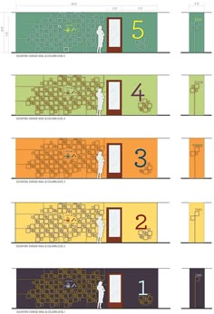 the instructions for how to make an origami door with numbers and symbols on it