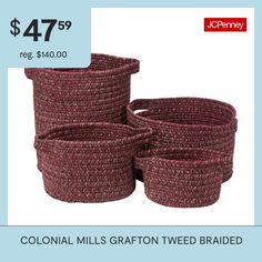 four large baskets with the price $ 47 99