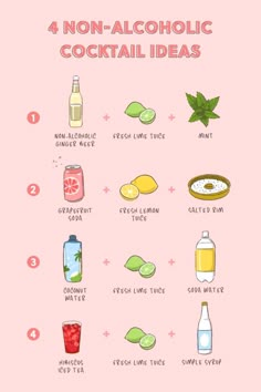 the four types of non - alcoholic cocktails and how to use them for drinks