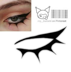 Eyeliner Drawings, Eyeliner Drawing, Eyeliner Art, Eyeliner Inspo, Mekap Mata, Makeup Drawing