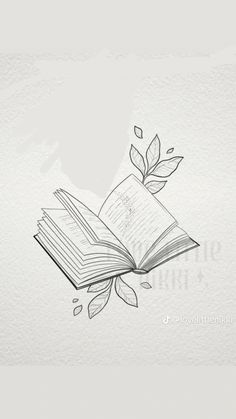 an open book with leaves coming out of it