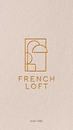 Identité visuelle et charte graphique avec logo de French Loft Scandinavian Branding, French Loft, Luxury Graphic Design, French Logo, Logo Luxe, Lounge Logo, Cafe Logo Design, L Logo, K Logos