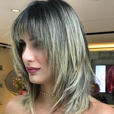 50 Gorgeous Medium-Length Shag Haircuts for All Hair Types Arched Bangs, Mid Length Straight Hair, Medium Shag Hairstyles, Razored Haircuts, Shaggy Hairstyles, Medium Shag Haircuts, Layered Haircuts With Bangs, Thick Hair Styles Medium, Straight Hair Cuts