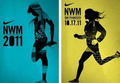 two posters showing the running woman in different outfits and numbers on each side of them