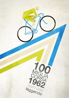 a poster with a bicycle on it that reads 100 years ago