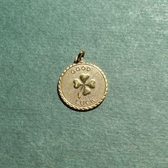 This charm is the perfect size for a necklace at 20mm (~0.85") in size.The charm is made of raw brass and comes with a jump ring for threading on your favorite necklace or jewelry making. Good Luck Charm Necklace, Good Luck Jewelry, Vintage Jewelry Aesthetic, Brass Charms, A Necklace, Four Leaf, Jewelry Inspo, Dream Jewelry