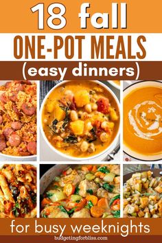 Autumn Instant Pot Recipes, Fall One Pot Recipes, Hearty One Pot Meals, Fall One Pot Meals, Autumn Recipes Dinner, Fall Meals Dinners, 1 Pot Meals, One Pot Meals Easy, One Pot Casserole