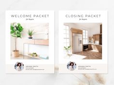 two brochures for a real estate listing