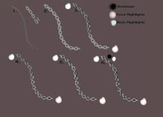 an image of different chains and lights on a gray background, with the text below it