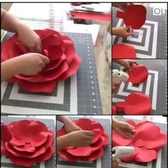 how to make paper flowers out of construction paper