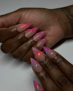 I’ve been so exhausted lately 🥲 #dovenailsbysharon Abstract Nail Art Designs, Aura Nails, Classy Nail, Classy Nail Designs, Matte Nails Design, Creative Nail Designs, Nail Sets, Acrylic Nails Coffin Pink