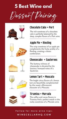 the 5 best wine and dessert pairings