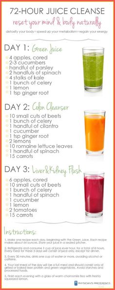 the 7 day juice cleanse recipe is shown