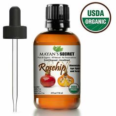 ⭐️USDA CERTIFIED ORGANIC  ROSEHIP ESSENTIAL OIL – Mayan’s Secret Organic  Rosehip Seed Oil is and is guaranteed to be authentic, pure, natural, and hexane free. 100% Guaranteed Authentic or FULL REFUND. ⭐️SMOOTHER SKIN & LESS ACNE SCARS: Cold pressed  organic rosehip oil's unique anti-inflammatory properties reduce stretch marks, acne marks, fine lines and scars. It also helps with dermatitis, acne and eczema. It works as a natural anti-aging solution by tightening the skin and keeps your face, Essential Oils For Face, Essential Oils For Colds, Tooth Powder, Rosehip Seed Oil, Natural Anti Aging, Beauty Oil, Organic Essential Oils, Rosehip Oil, Smoother Skin