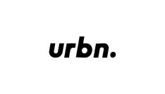 the word urban written in black on a white background