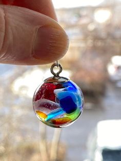 Sea Glass Necklace Rainbow Necklace Scottish Sea Glass - Etsy Resin Sphere, Necklace Resin, Glass Bubble, Fairy Jewelry, Bubble Necklaces, Fairy Necklace, Resin Jewellery, Rainbow Necklace, Magical Jewelry