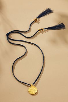 Silk Tie styling Imported | Silk Tassel Pendant Necklace by Pajarolimon in Blue, Women's at Anthropologie Adjustable Long Tassel Necklace, Chic Adjustable Tassel Jewelry, Elegant Blue Tassel Necklace As Gift, Elegant Blue Tassel Necklace Gift, Adjustable Lariat Jewelry With Tassels, Chic Gold Tassel Necklace For Gifts, Tassel Necklace As Gift, Chic Adjustable Tassel Necklace As A Gift, Jewelry Shots