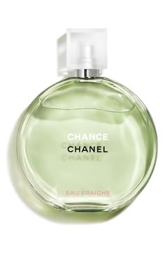 What it is: A fresh, sparkling floral expression of CHANCE with a surge of energy that sweeps you into a whirlwind of happiness and fantasy.Fragrance story: CHANCE EAU FRAÎCHE intertwines the zesty freshness of citron with the softness of jasmine and vibrant presence of teak wood.Notes: Citron, jasmine, teak wood. Chanel Chance Eau Fraiche, Chanel Chance, Chanel Fragrance, Mademoiselle Chanel, Parfum Chanel, French Perfume, Shopping Chanel, Max Factor, Fragrance Collection