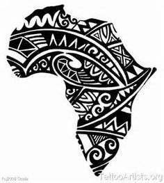 africa tattoo - Yahoo Image Search Results Africa Silhouette, Africa Tattoos, African Tattoo, Tattoo Patterns, African Symbols, Map Tattoos, Muster Tattoos, Afrique Art, Maori Tattoo