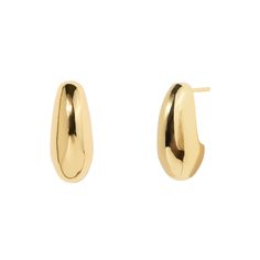 These sculptural dome earrings boast a sleek, domed silhouette that mimics the graceful curve of a water droplet, offering a blend of modern elegance and timeless sophistication. Perfect for those who appreciate minimalist design with a touch of organic fluidity, they add a golden glow to any ensemble, capturing the essence of understated luxury.  Made of 14K gold over brass.  Hypoallergenic, nickel, and lead-free. Tarnish resistant. H2O sensitive. Take off before taking shower or swimming and place them in the pouch that comes with the package. Modern Drop Earrings For Pierced Ears, Modern Teardrop Earrings With Polished Finish, Modern Polished Teardrop Earrings, Minimalist Tarnish Resistant Teardrop Earrings For Formal Occasions, Modern Drop Earrings For Work, Modern Durable Teardrop Earrings For Formal Events, Minimalist Tarnish-resistant Teardrop Earrings For Formal Occasions, Modern Tarnish Resistant Teardrop Earrings For Formal Occasions, Modern Drop Earrings For Workwear