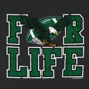 an eagle with the word rop life on it's chest is shown in green and white