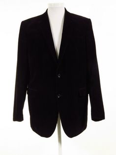 Men's Black Corduroy Blazer 48L - Tweedmans Men Fits