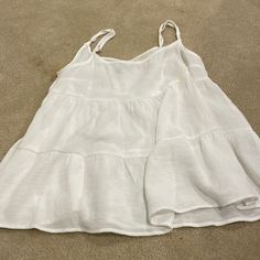 H&M White Flowy Tank Top. Size Xs. Never Worn Once. In Perfect Condition. Comment If Interested!!! H&m Tank Top For Spring, H&m Summer Tank Top, H&m Summer Beach Tops, White H&m Tank Top For Spring, H&m White Spring Tank Top, H&m White Tank Top For Spring, H&m Casual Cami Tank Top, Casual Sleeveless Tops From H&m, Casual Sleeveless Tops By H&m