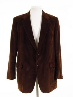 Brown Corduroy Jacket W/ Flap Patch Pockets 48R - Tweedmans Brown Corduroy Jacket, Brown Corduroy, Patch Pocket