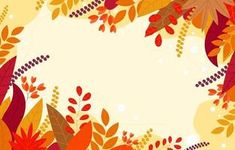 an autumn background with leaves and dots