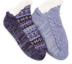 Stay warm when chilly temps arrive with MUK LUKS cabin socks. A sweet knit design pairs with an ultra-soft faux fur lining to create a warm, comfortable feeling you won't want to take off. From MUK LUKS. Cabin Socks, Summer Sock, Suede Slippers, Comfortable Socks, Summer Slippers, Knitted Slippers, Platform Slippers, Slipper Socks, Boot Socks