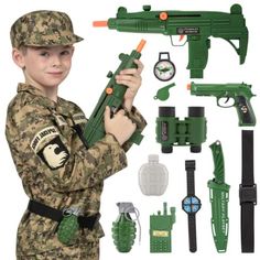 Trendy Fashion Spooktacular Army Soldier Costume with Dress Toy Accessories for Boys Halloween, Halloween Army Soldier, Boy Halloween Costumes, Halloween Boys, Soldier, Halloween Costumes, Toys, Halloween