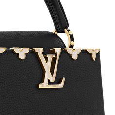 LOUIS VUITTON® - Capucines Bb - Black Lv Capucines, Louis Vuitton Capucines Bb, Louis Vuitton Sac, Louis Vuitton Capucines, Ultra Feminine, Louis Vuitton Official, Color Dorado, Lv Bag, Flower Crown