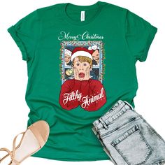 Merry Christmas Ya Filthy Animal Kevin Sweatshirt, Home Alone T-Shirt, Funny Christmas Tee, Christmas Gift, Home Alone Hoodie by CocoApparelCreations on Etsy Home Alone T Shirt, Gift Items