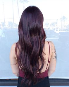 Hair Ideas For Winter, Mulled Wine Hair, Dark Violet Hair, Pelo Color Borgoña, Black Cherry Hair, Violet Brown, Brown Hair Shades