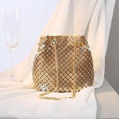 Embellishment:Chain,Crystals; Gender:Women's; Type:Evening Bag; Occasion:Wedding,Party / Evening; Material:Polyester; Width:80; Height:16; Pattern:Solid Color; Length:15.5; Listing Date:05/11/2022; Production mode:Self-produce Gold Evening Bag For Formal Summer Events, Silver Metal Shoulder Bag For Party, Gold Clutch For Formal Summer Events, Gold Bucket Bag For Evening, Gold Clutch For Summer Events, Chic Gold Evening Bag For Summer, Summer Event Gold Clutch, Gold Bucket Shoulder Bag For Formal Occasions, Gold Summer Clutch Evening Bag