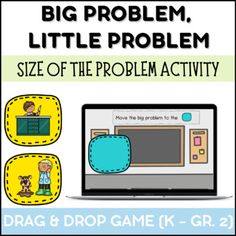 a computer screen with the words, big problem, little problem size of the problem activity