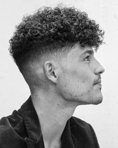 Type 3b Curly Hair Hairstyles Men, Undercut Curly Hair Men, Curly Hair Photos, Men's Short Hair