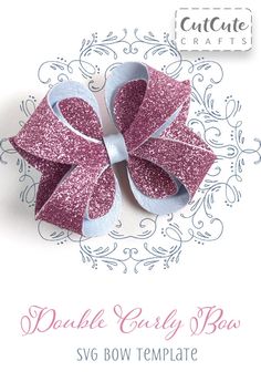 Double Curly Bow template and step by step assembly instructions with photos. Make spectacular bows for head bands or hair clips. ✿ The pieces can be cut by hand or use one of the files with your Cricut or Silhouette cutting machine - we've got your back with a variety of files to choose from. ✿ The files you will receive are: ✂ SVG - 3 in and 4 in pre-sized (resize if you want) for Silhouette Studio Designer Edition and up, Cricut Design Space and other cutting machine software. ✂ PDF - print a Snowflake Hair Bow, Hair Bow Template, Svg Crafts, Mouse Silhouette, Bow Svg, Bow Template, Felt Bows, Handmade Hair Bows, Bow Pattern