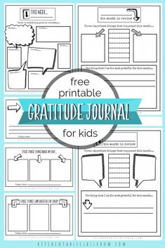 the free printable gratitude journal for kids