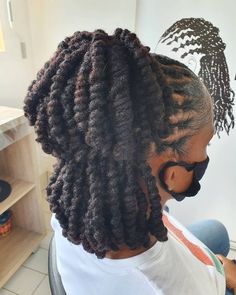 Cute Lock Styles, Low Loc Bun Styles, Hair Locks Hairstyles, Long Locks Hairstyles, Hairstyles For Locks, Locks Hairstyles For Women, Long Dreadlock Hairstyles, Loc Knots Styles, Paprika Hair Color