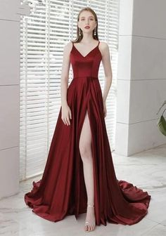 Contact+us:+lisamony@outlook.com Please+left+message+what+color+you+need+when+you+order+it.Besides+the+picture+color,+you+can+also+choose+any+color+you+want. Spaghetti+Straps+Mermaid+Split-Front+Wine+Red+Evening+Dress Processing+time:+12-21+business+days Shipping+Time:+3-5+business+days ... Godmother Dress, Black Lace Formal Dress, Mini Frock, Trendy Prom Dresses, Jumpsuit Dressy, Lace Formal Dress, Burgundy Prom Dress, Red Evening Dress, Prom Dresses For Teens