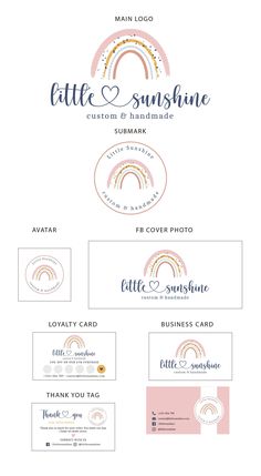 the logo and business cards for little sunshine