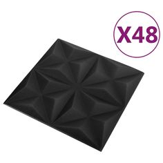 a black foam tray with an x8 design on the side and purple circle around it