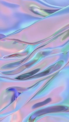 an abstract image of blue and pink waves in the water, as seen from above