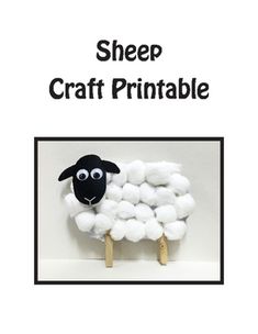 the book cover for the parable of the lost sheep craft printable