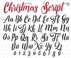 christmas script font and numbers with stars in the background