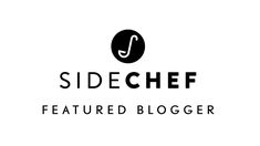 the sidechef logo is shown in black and white