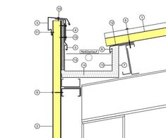 an architectural drawing shows the details of a building