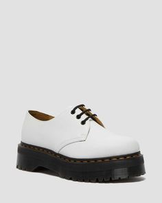 1461 Smooth Leather Platform Shoes, Dr Martens Shoe, Leather Platform Shoes, Oxford Platform Shoes, Oxford Platform, Funky Shoes, Fur Accessories, Shoe Polish, Thick Socks