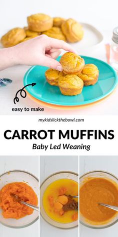 how to make carrot muffins for baby led weaning with step by step instructions